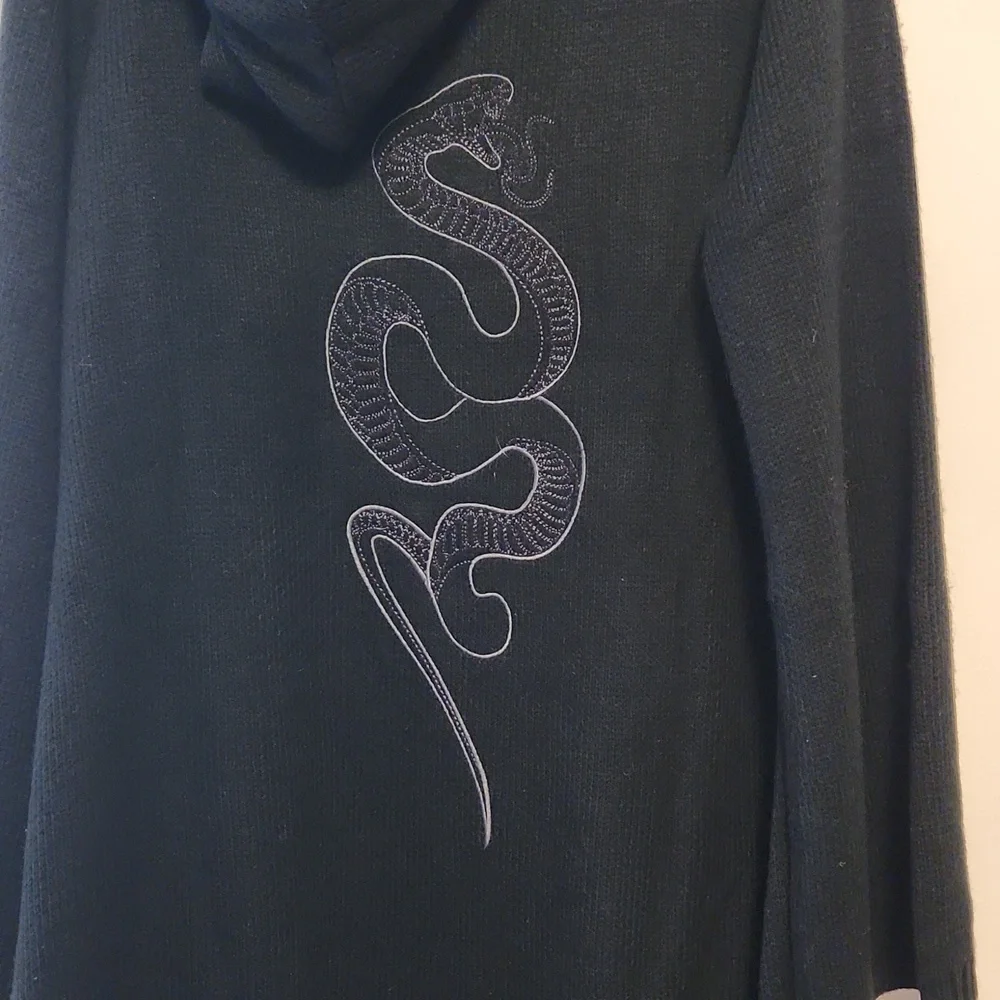 Killstar Venomheart Hooded Cloak Cardigan Snake Embroudered XXL